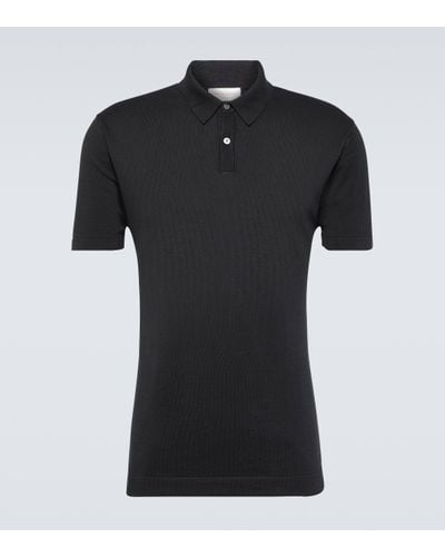 Derek Rose Jacob Cotton Polo Shirt - Black