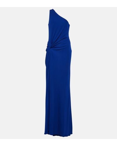 Tom Ford One-shoulder Jersey Gown - Blue