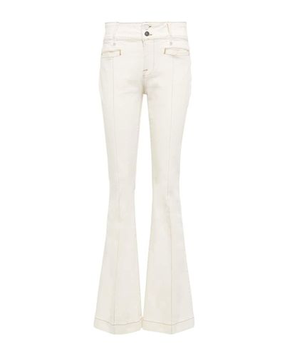 FRAME Le High Flare High-rise Flared Jeans - White