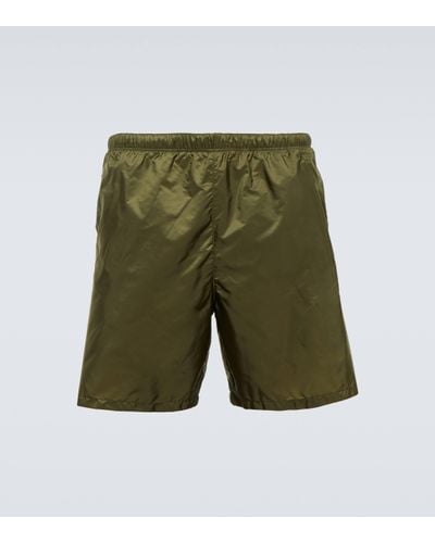 Prada Logo Swim Trunks - Green