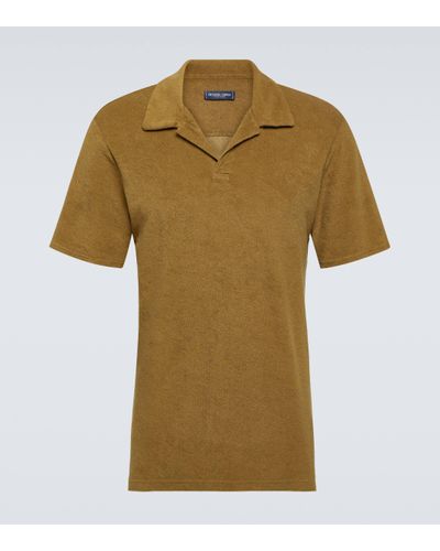 Frescobol Carioca Cotton-blend Terry Polo Shirt - Green