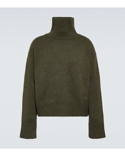Givenchy Oversized Cashmere Turtleneck Sweater - Green