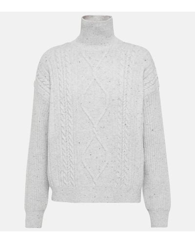 Max Mara Leisure Favore Cable-knit Jumper - White