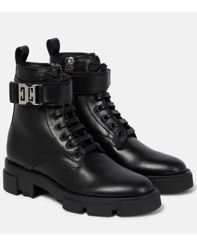 Givenchy Bottines En Cuir À Boucles Terra - Noir