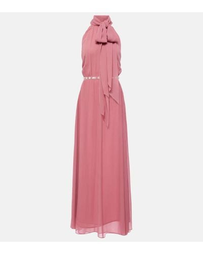 Max Mara Halterneck Silk Gown - Pink