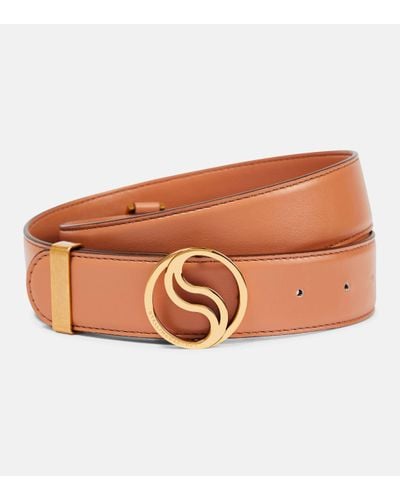 Stella McCartney Monogram Faux Leather Belt - Natural