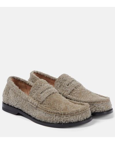 Loewe Campo Suede Loafers - Gray