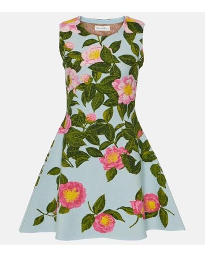 Oscar de la Renta Vestido corto estampado - Verde