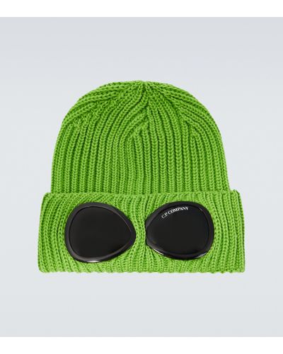 C.P. Company Goggle Wool Beanie - Green