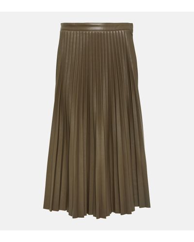 Proenza Schouler White Label Faux Leather Midi Skirt - Green