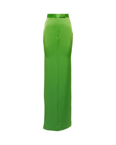 Alex Perry Exclusivo en Mytheresa - falda larga Lux de crepé satinado - Verde