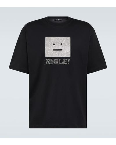 Acne Studios Face Cotton Jersey T-shirt - Black