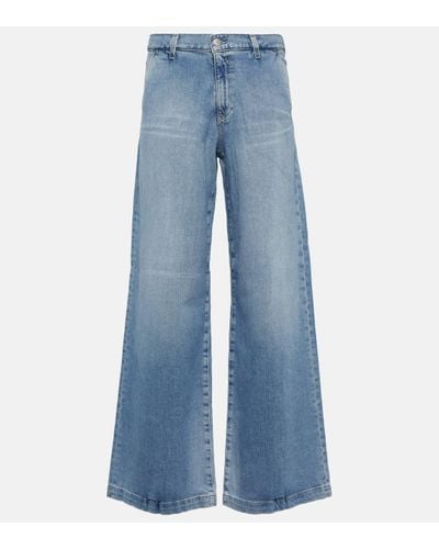 AG Jeans Jean ample Stella a taille basse - Bleu
