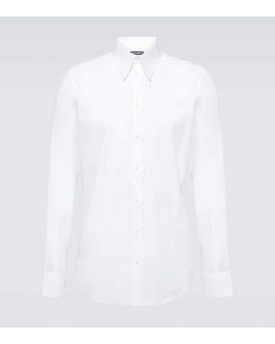 Dolce & Gabbana Oxford-Hemd aus Baumwolle - Weiß