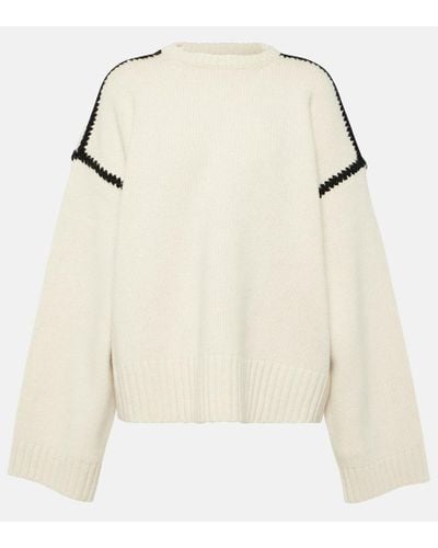 Totême Pullover in lana e cashmere - Neutro