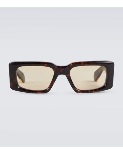Jacques Marie Mage Supersonic Rectangular Sunglasses - Brown