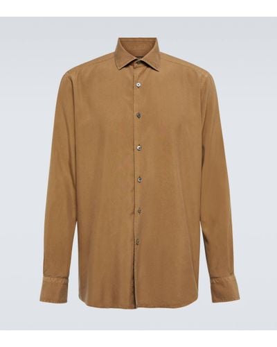 Zegna Silk Shirt - Brown