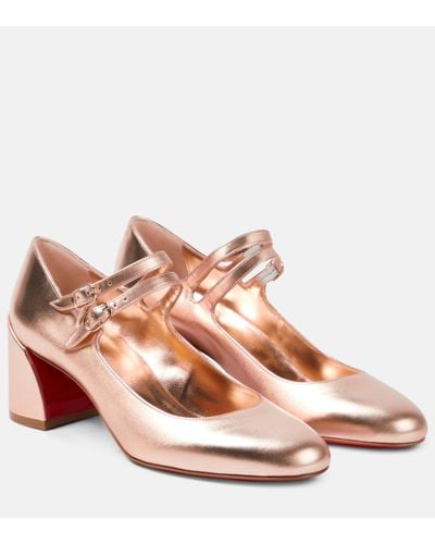 Christian Louboutin Miss Jane Leather Mary Jane Court Shoes - Pink