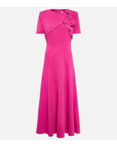 Roland Mouret Asymmetrical Midi Dress - Pink