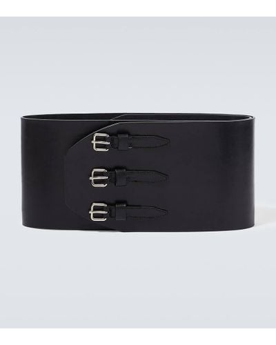 Dries Van Noten Leather Belt - Black