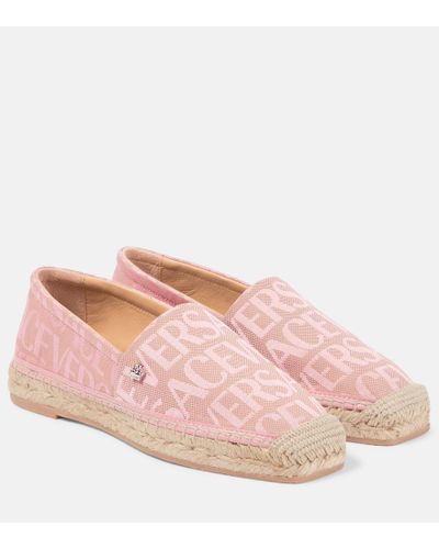 Versace Espadrilles Allover aus Canvas - Pink