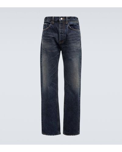Balenciaga Mid-rise Straight Jeans - Blue