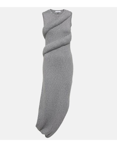 JW Anderson Padded Knit Midi Dress - Gray