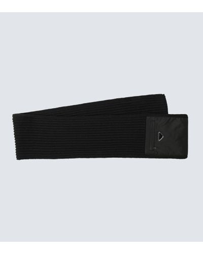 Prada Shaker Knit Scarf - Black