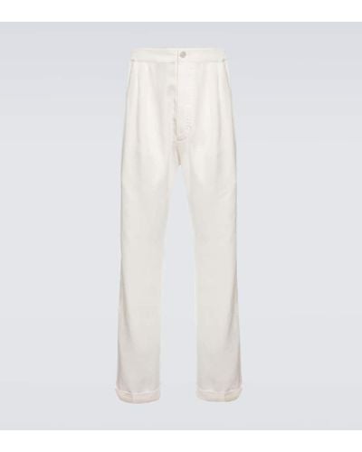 Tom Ford Single-pleat Lounge Pants - White