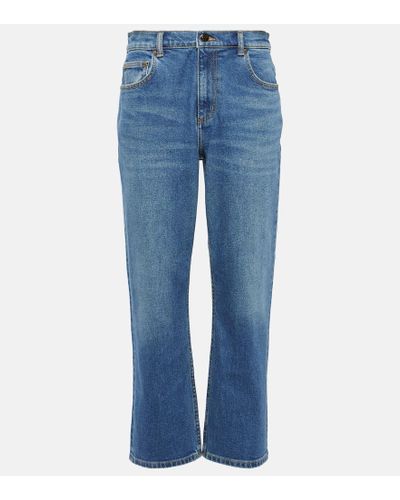 Tory Burch Jeans flared cropped - Azul