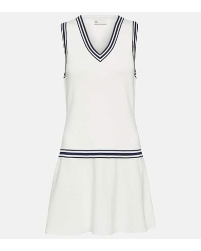 Tory Sport Tennis Minikleid aus Jersey - Weiß