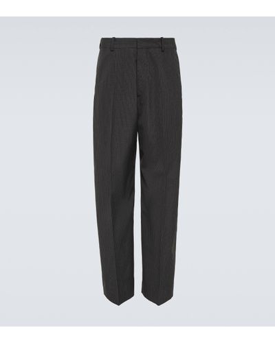 Acne Studios Pinstripe Wide-leg Trousers - Grey