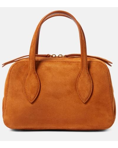 Khaite Maeve Small Suede Tote Bag - Brown