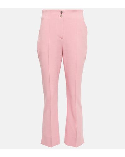 Veronica Beard Kean High-rise Trousers - Pink