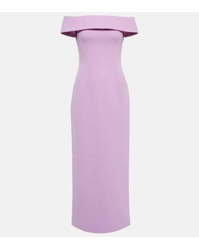 Emilia Wickstead Sandra Wool Maxi Dress - Purple