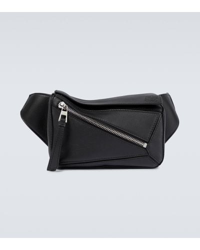 Loewe Puzzle Mini Leather Belt Bag - Black