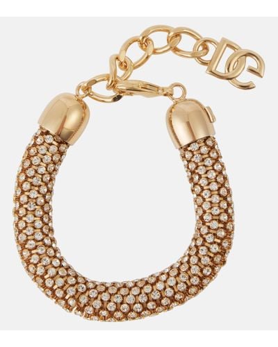Dolce & Gabbana Crystal-embellished Bracelet - Metallic