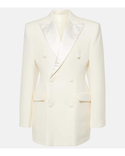 Wardrobe NYC Vestido blazer de lana - Blanco