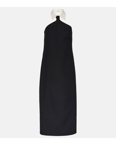 Valentino Robe longue en Crepe Couture - Noir