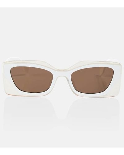 Fendi Gafas de sol rectangulares Feel - Blanco