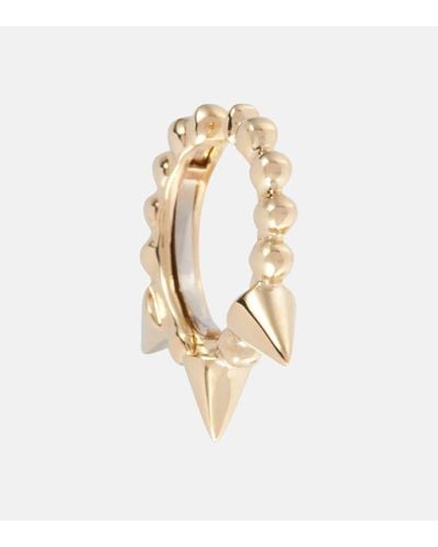 Maria Tash Orecchino singolo Granulated Triple Short Spike in oro 14kt - Metallizzato