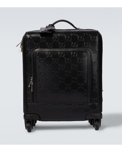 Gucci GG Embossed Small Carry-on Suitcase - Black
