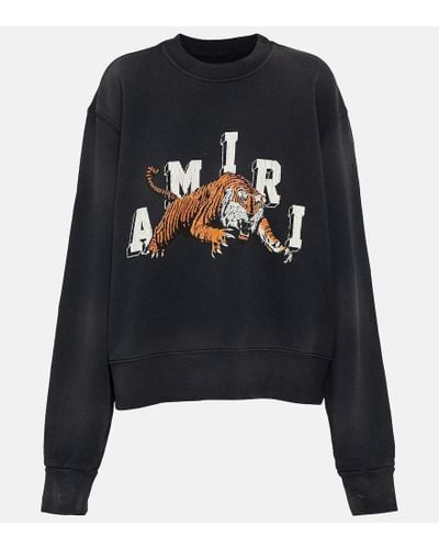 Amiri Vintage Tiger Cotton Sweatshirt - Black