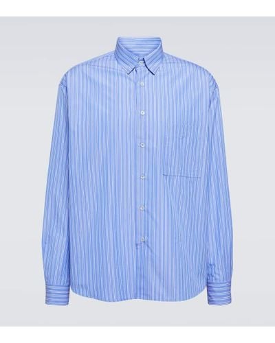 Lanvin Hemd aus Baumwollpopeline - Blau