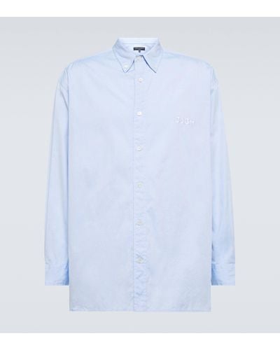 Comme des Garçons Embroidered Cotton Shirt - Blue