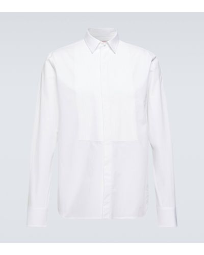 Valentino Pleated Cotton Shirt - White