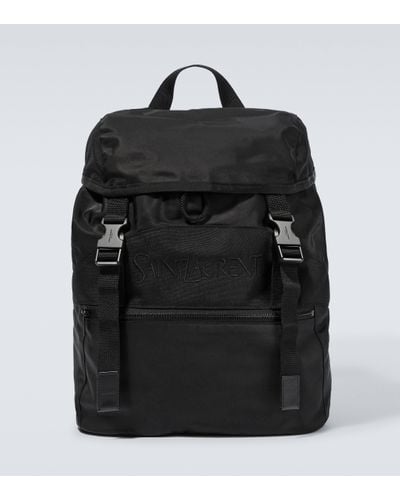 Saint Laurent Nylon Logo Backpack - Black