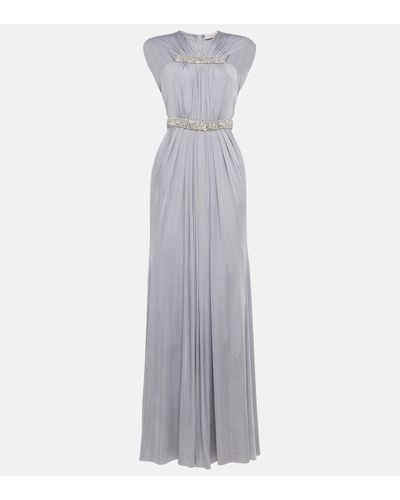Alexander McQueen Caped Gown - White
