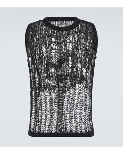 Rick Owens Top de mezcla de mohair - Negro