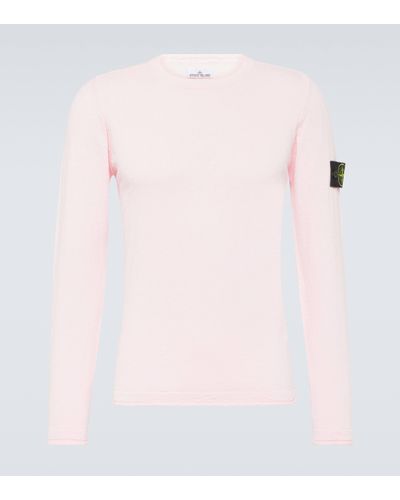 Stone Island Compass Cotton-blend Sweatshirt - Pink